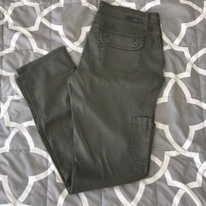 Level 99 Straight Leg Utility Pant Olive Green Size 24